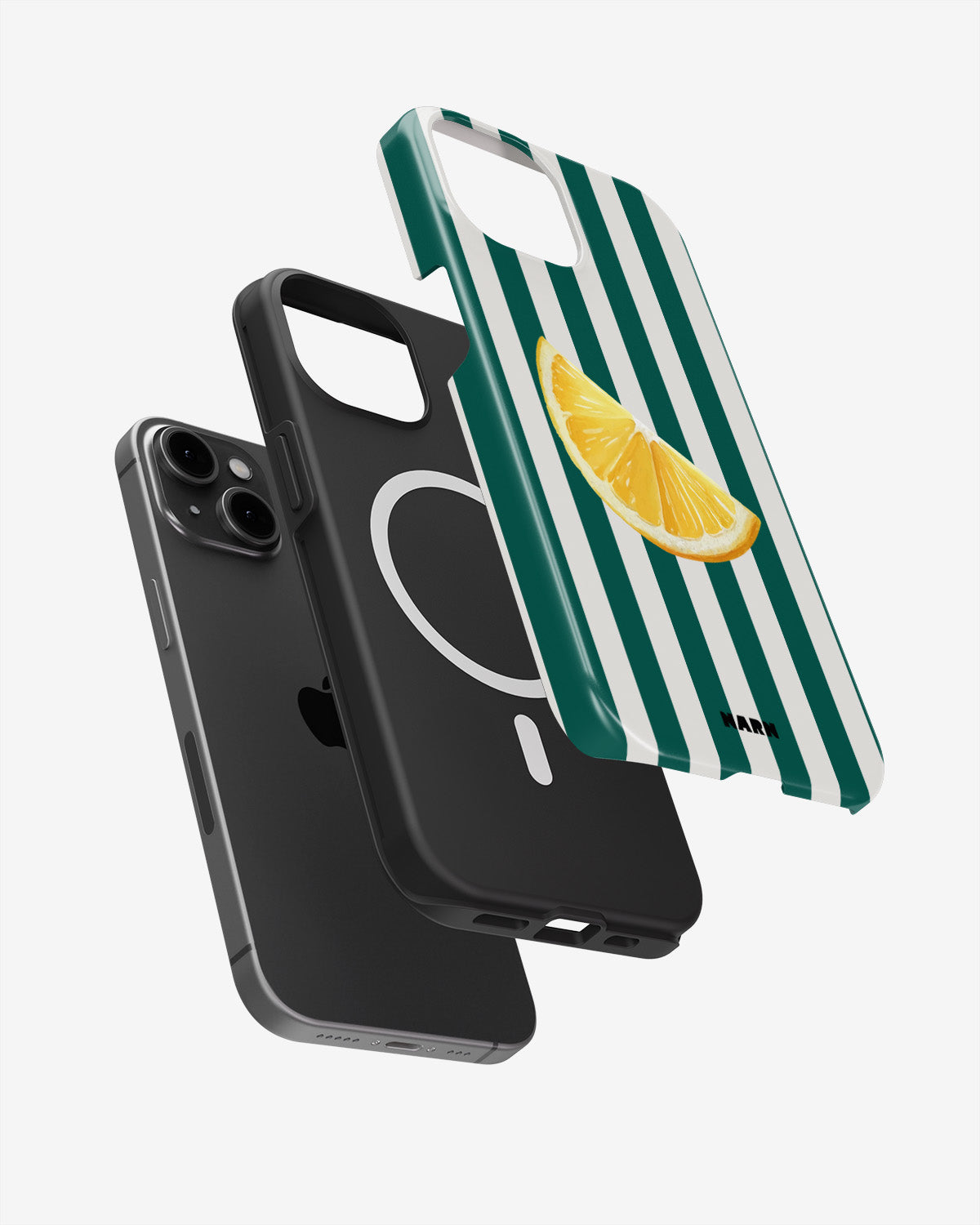 iPhone 14 Plus Tough Case – Lemon Stripes - View 2
