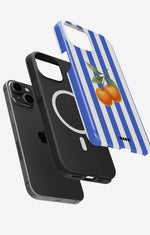 iPhone 14 Plus Tough Case – Orange Stripes - View 2