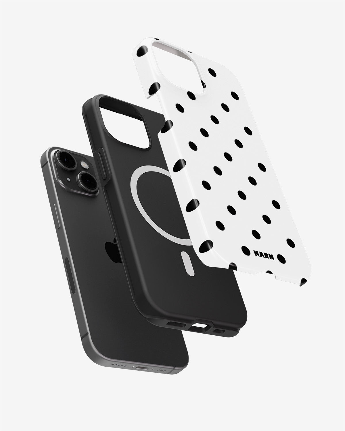 iPhone 14 Plus Tough Case – Mono Dots - View 2