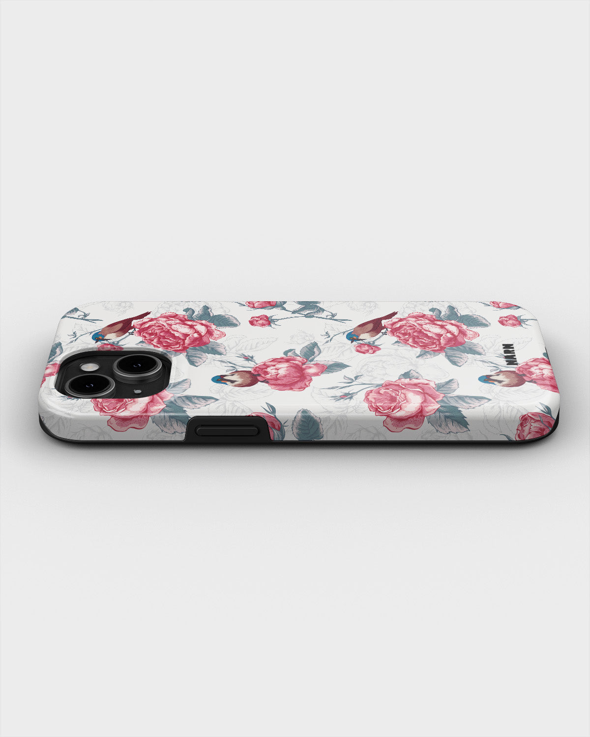 iPhone 14 Plus Tough Case – Birds Among Roses - View 3