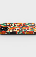 iPhone 14 Plus Tough Case – Retro Geometric - View 3