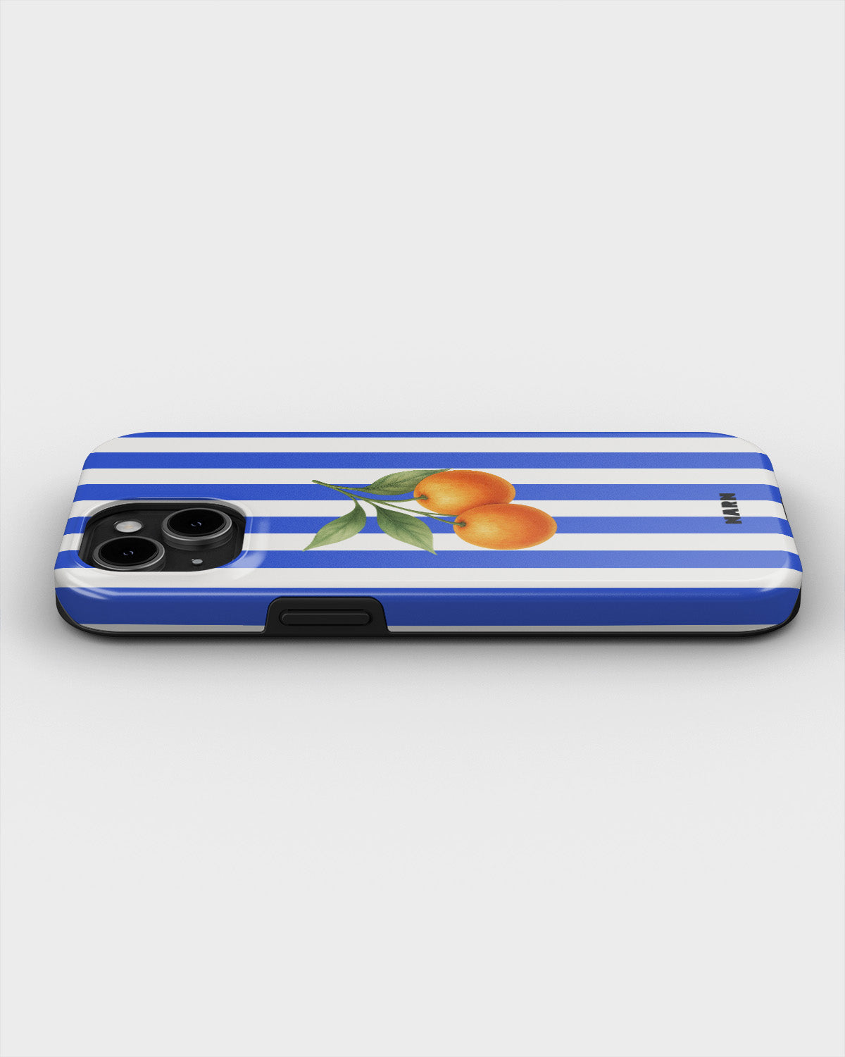 iPhone 14 Plus Tough Case – Orange Stripes - View 3