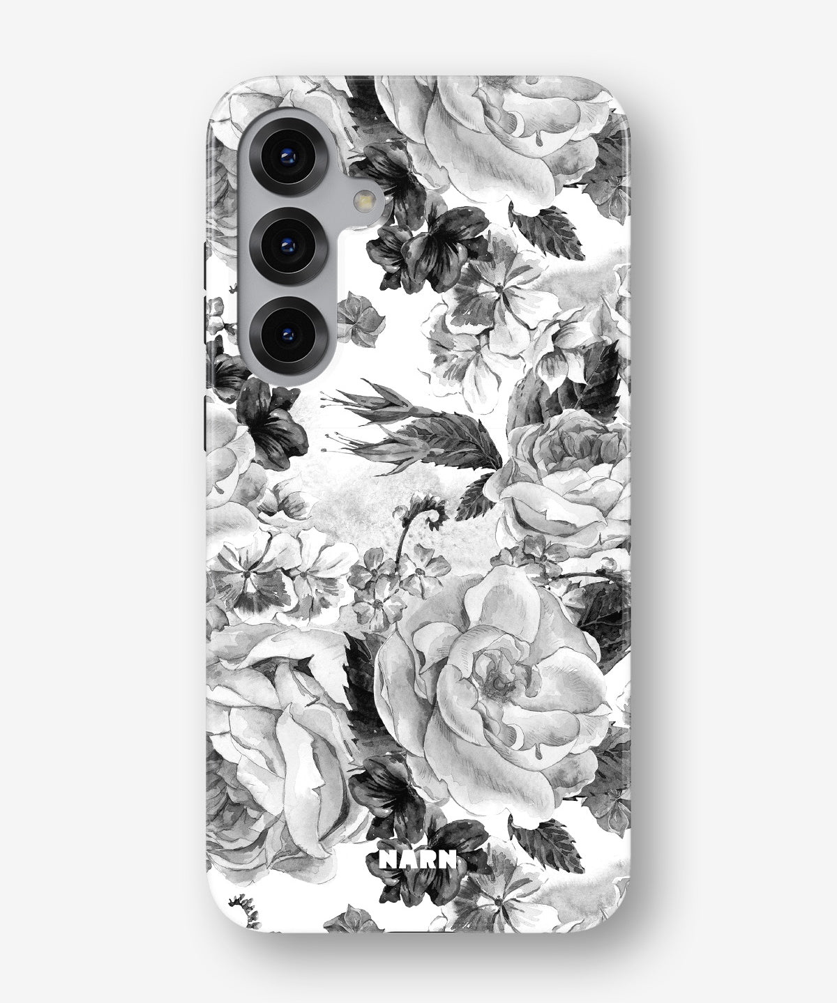 Samsung Galaxy S24 FE Tough Case – Black & White Bloom - View 1