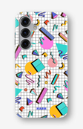 Samsung Galaxy S24 FE Tough Case – 80s Memphis - View 1