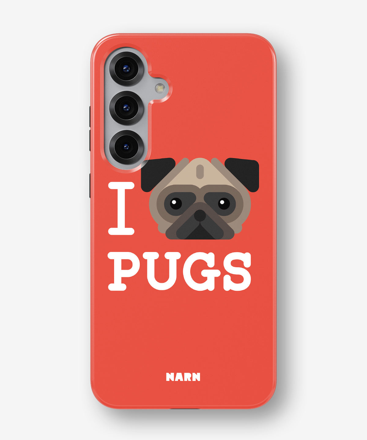Samsung Galaxy S24 FE Tough Case – I Love Pugs - View 1