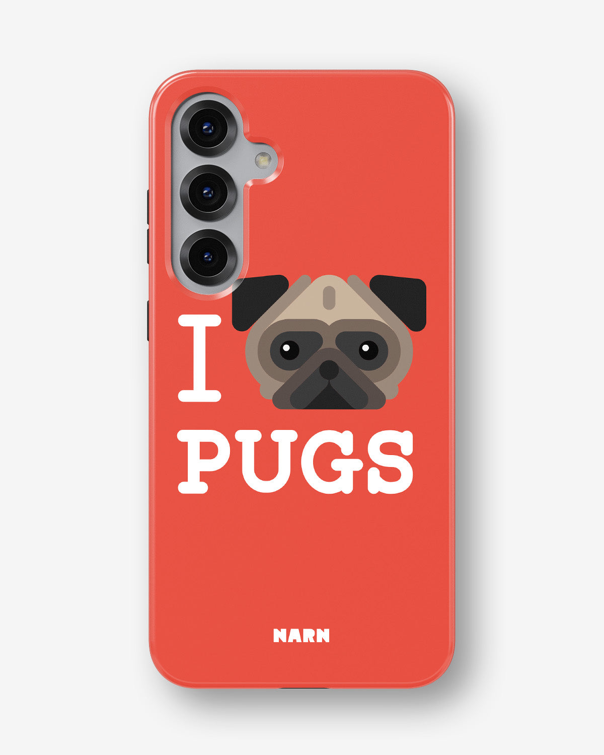Samsung Galaxy S24 FE Tough Case – I Love Pugs - View 1