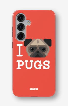 Samsung Galaxy S24 FE Tough Case – I Love Pugs - View 1