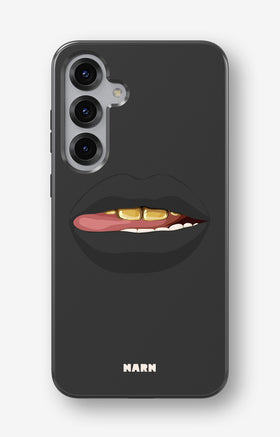 Samsung Galaxy S24 FE Tough Case – Golden Lips - View 1