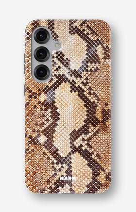 Samsung Galaxy S24 FE Tough Case – Brown Snakeskin - View 1