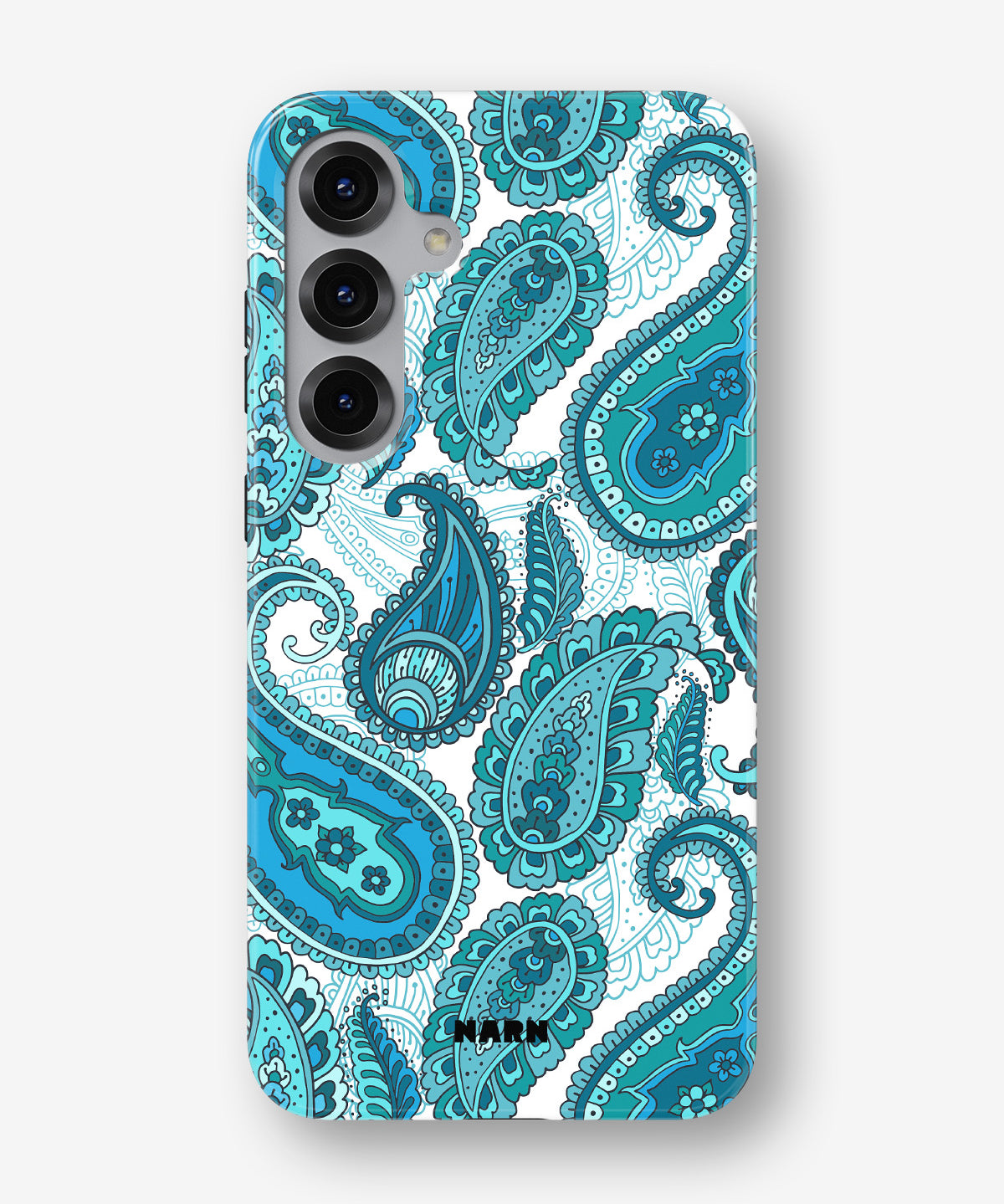 Samsung Galaxy S24 FE Tough Case – Turquoise Paisley - View 1
