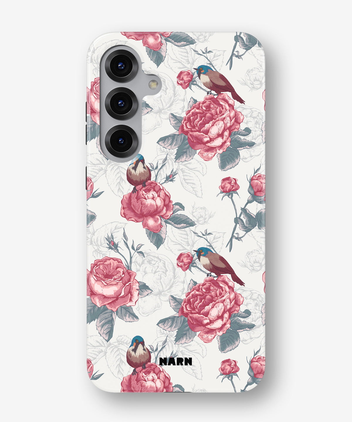 Samsung Galaxy S24 FE Tough Case – Birds Among Roses - View 1