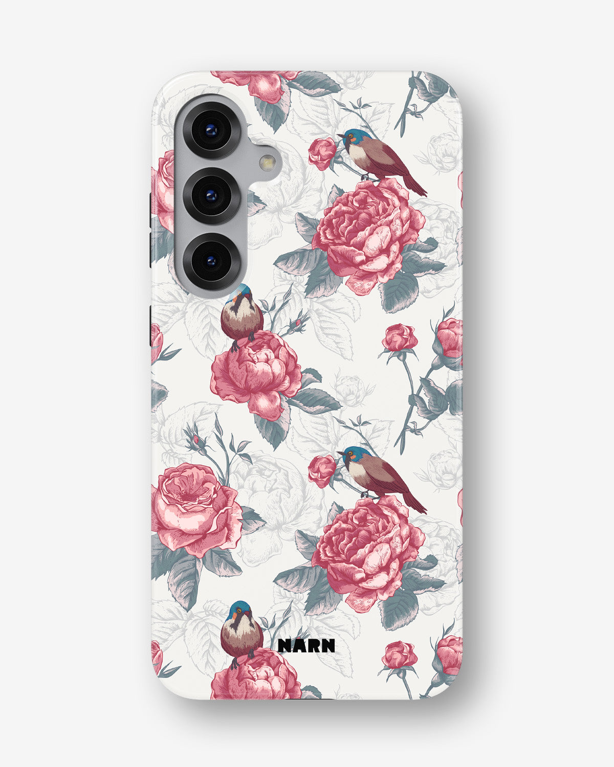 Samsung Galaxy S24 FE Tough Case – Birds Among Roses - View 1