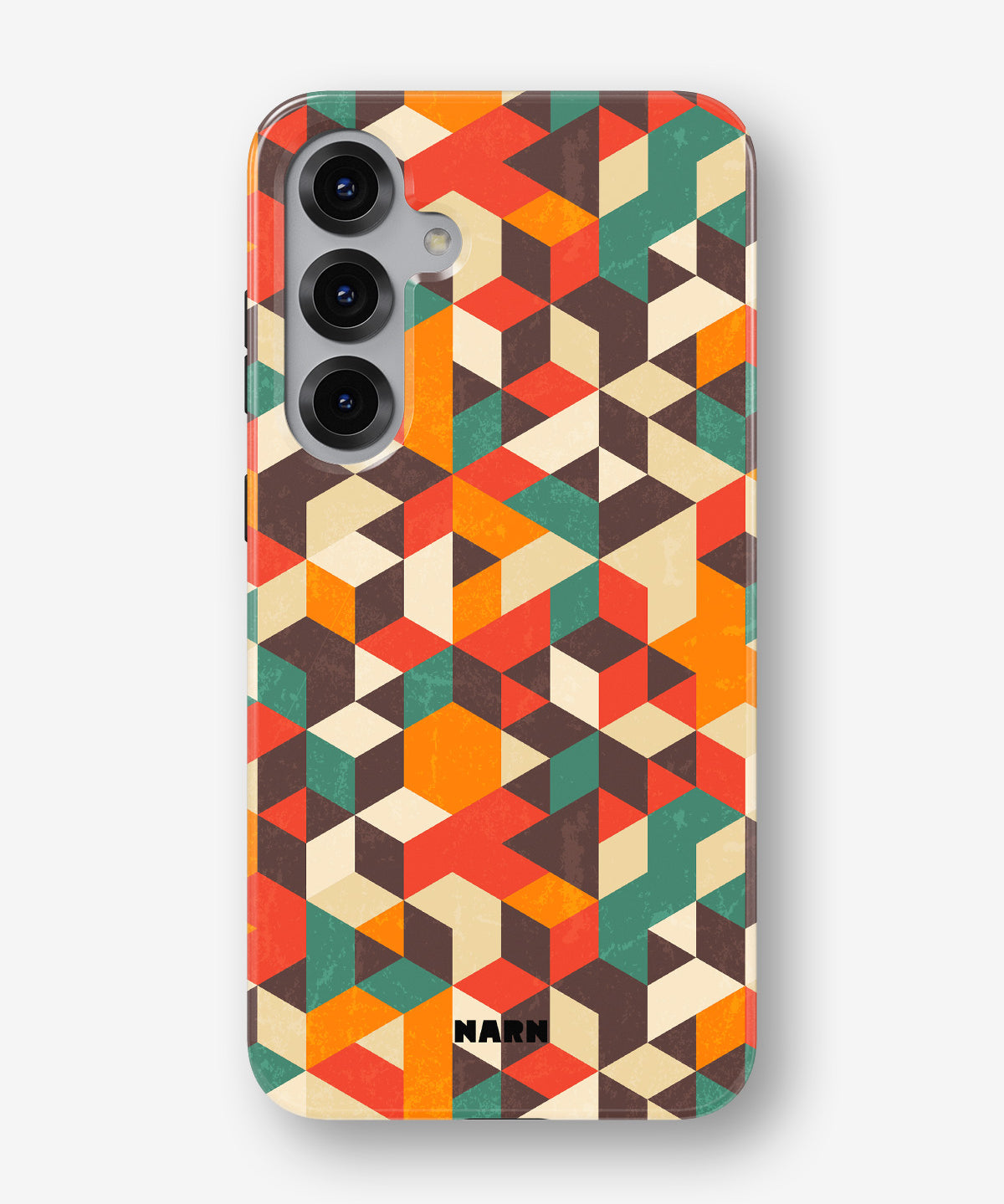 Samsung Galaxy S24 FE Tough Case – Retro Geometric - View 1