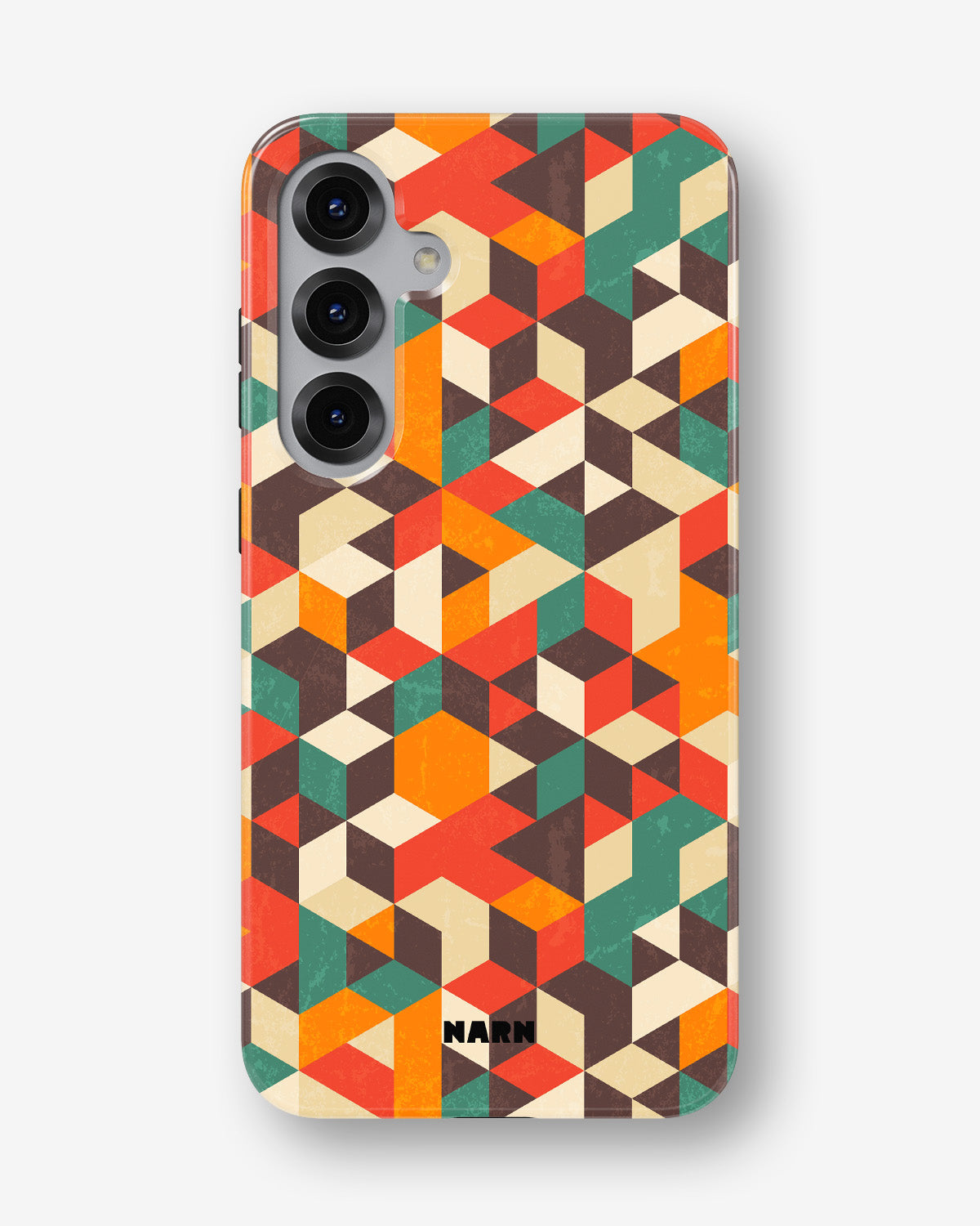 Samsung Galaxy S24 FE Tough Case – Retro Geometric - View 1