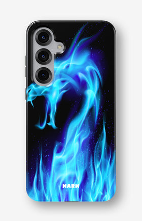 Samsung Galaxy S24 FE Tough Case – Blue Flames Dragon - View 1