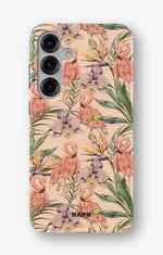 Samsung Galaxy S24 FE Tough Case – Flamingos & Flowers - View 1