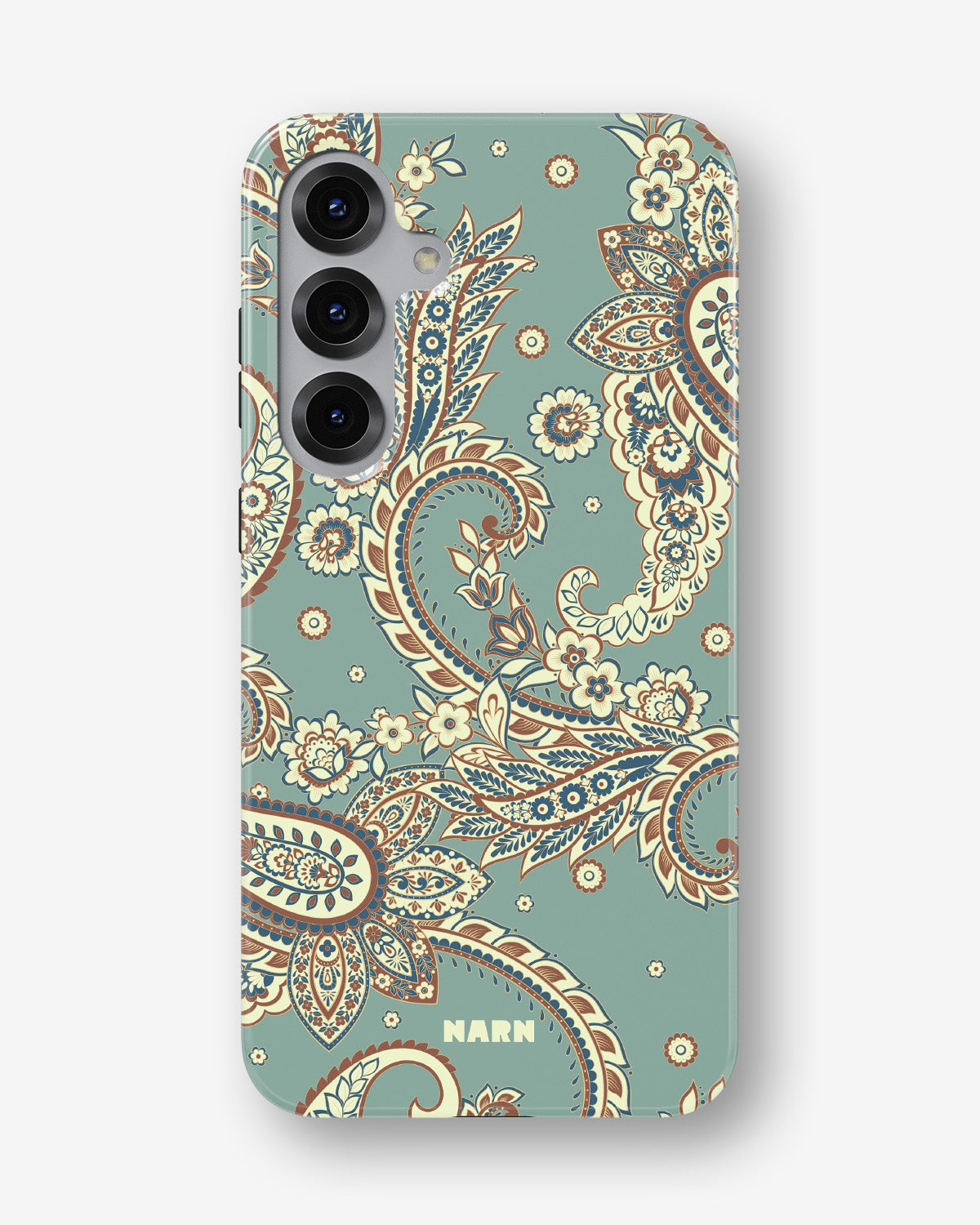 Samsung Galaxy S24 FE Tough Case – Paisley Green - View 1