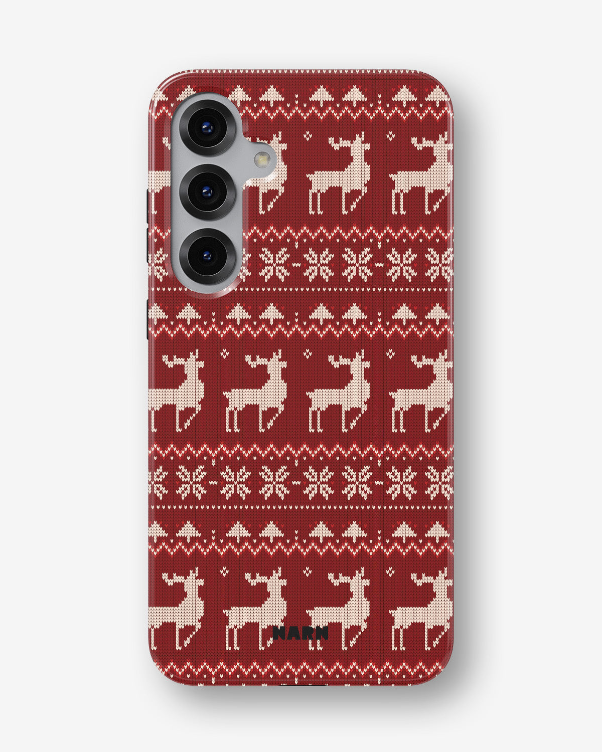 Samsung Galaxy S24 FE Tough Case – Reindeer Knit - View 1