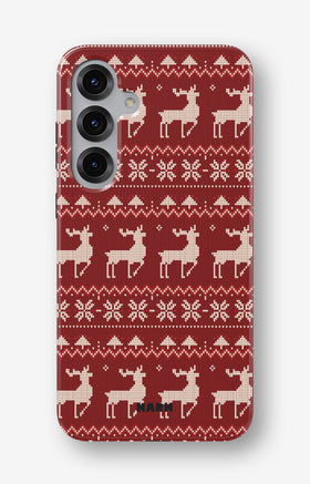 Samsung Galaxy S24 FE Tough Case – Reindeer Knit - View 1