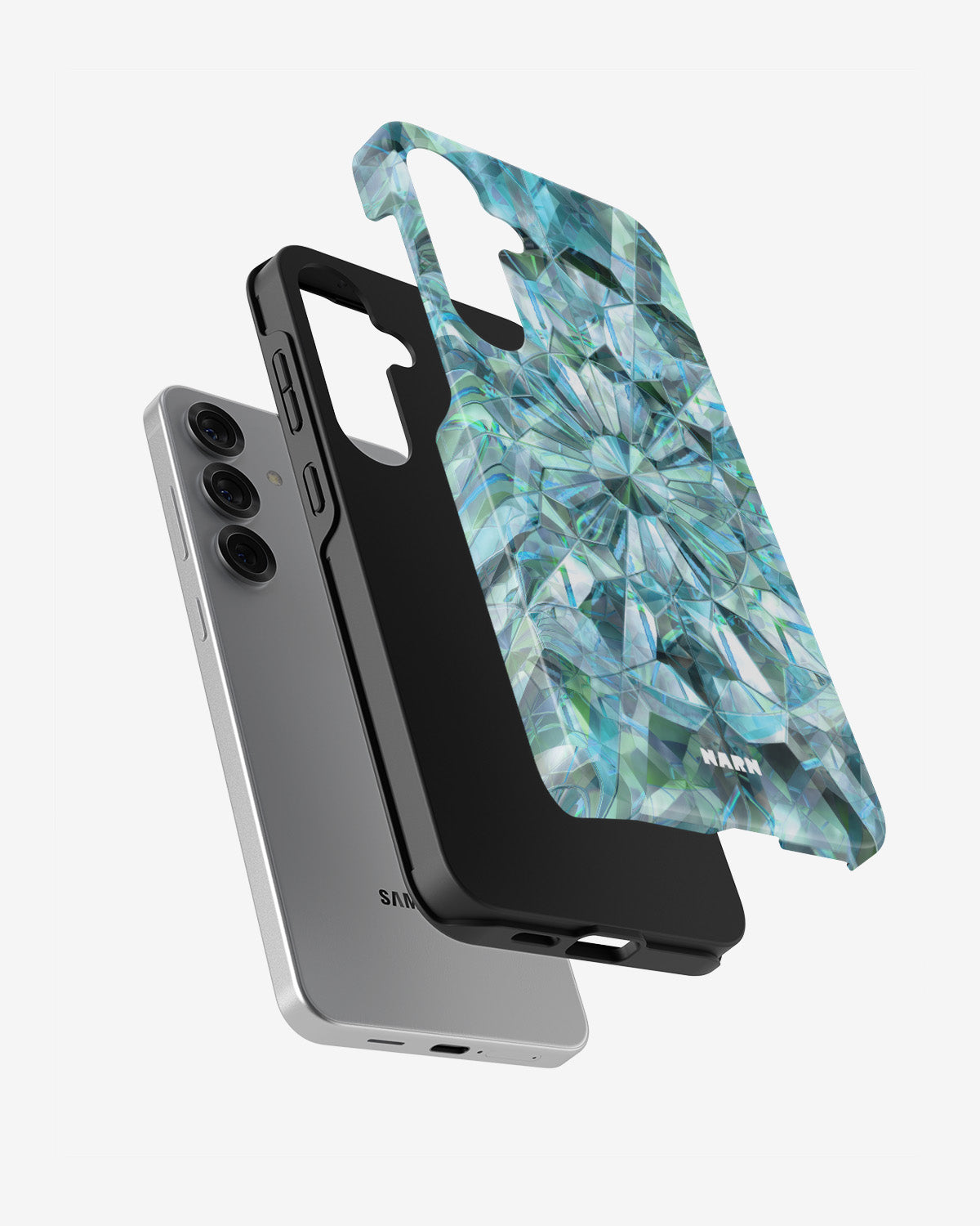 Samsung Galaxy S24 FE Tough Case – Green Crystals - View 2
