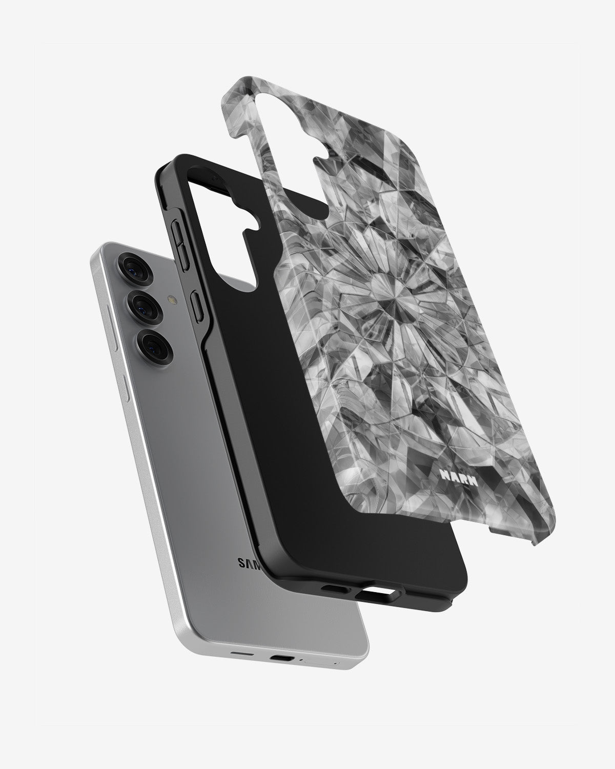 Samsung Galaxy S24 FE Tough Case – Grey Crystals - View 2