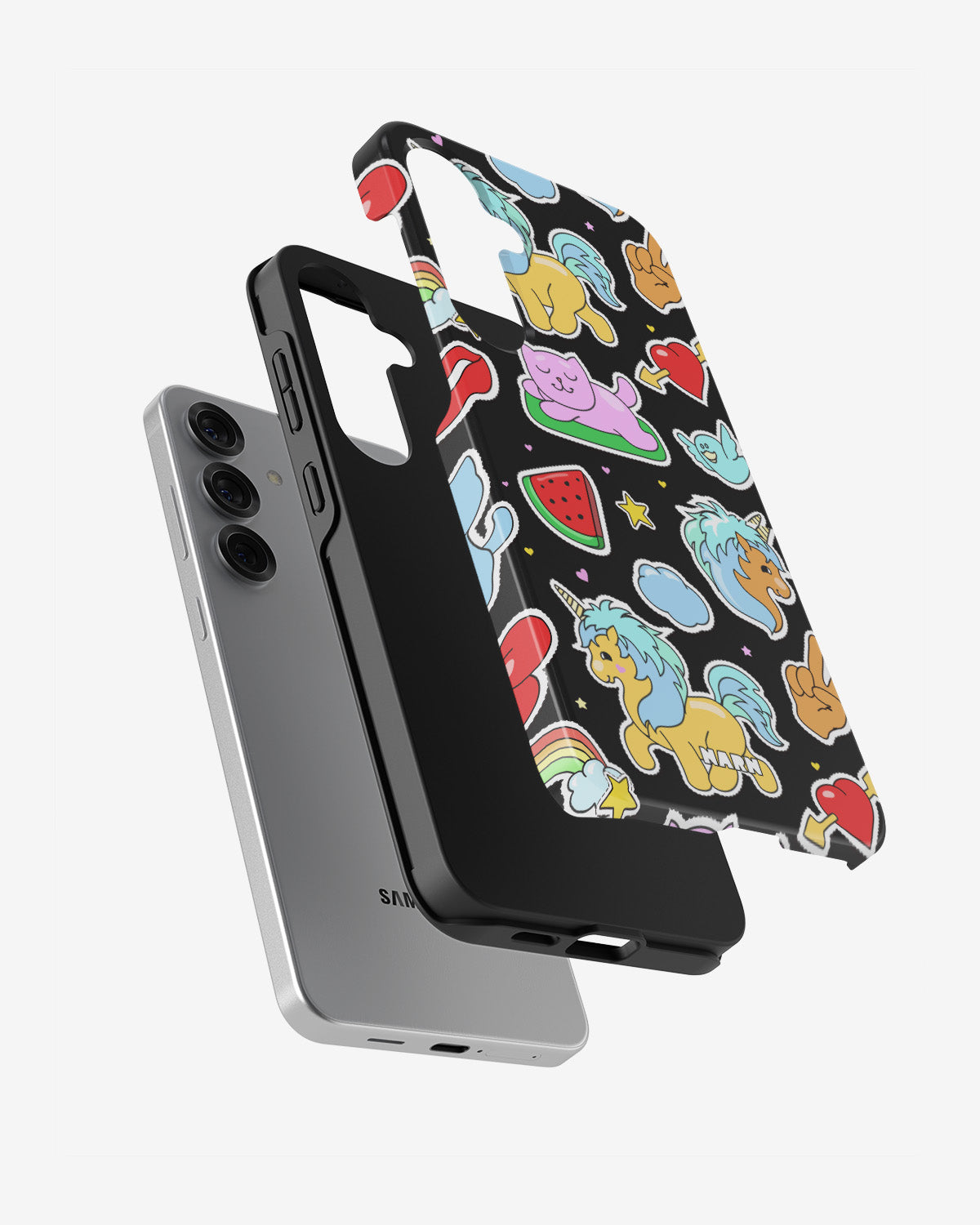 Samsung Galaxy S24 FE Tough Case – Cute Stickers - View 2