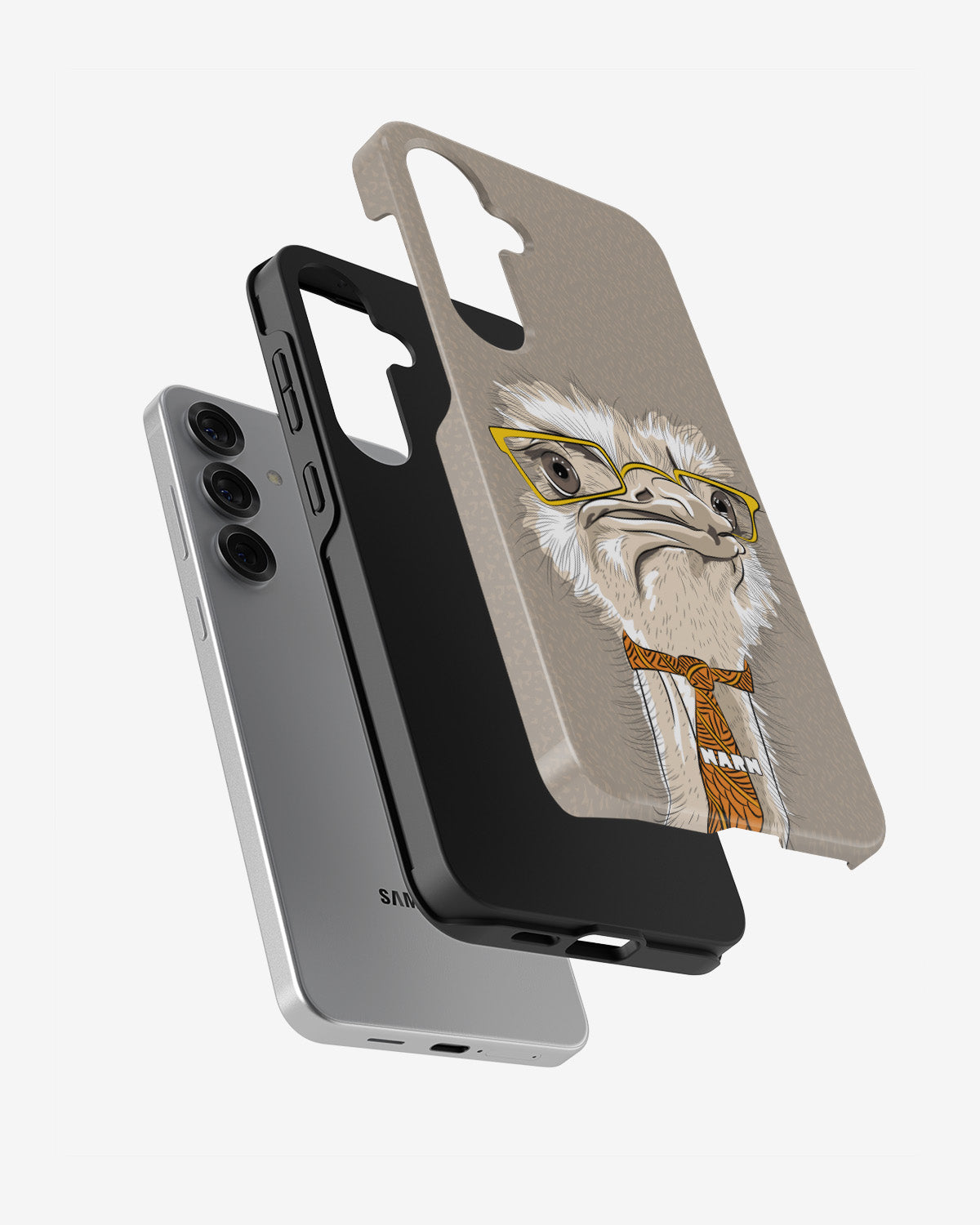 Samsung Galaxy S24 FE Tough Case – Hipster Ostrich - View 2