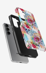 Samsung Galaxy S24 FE Tough Case – Flowered Skulls - View 2