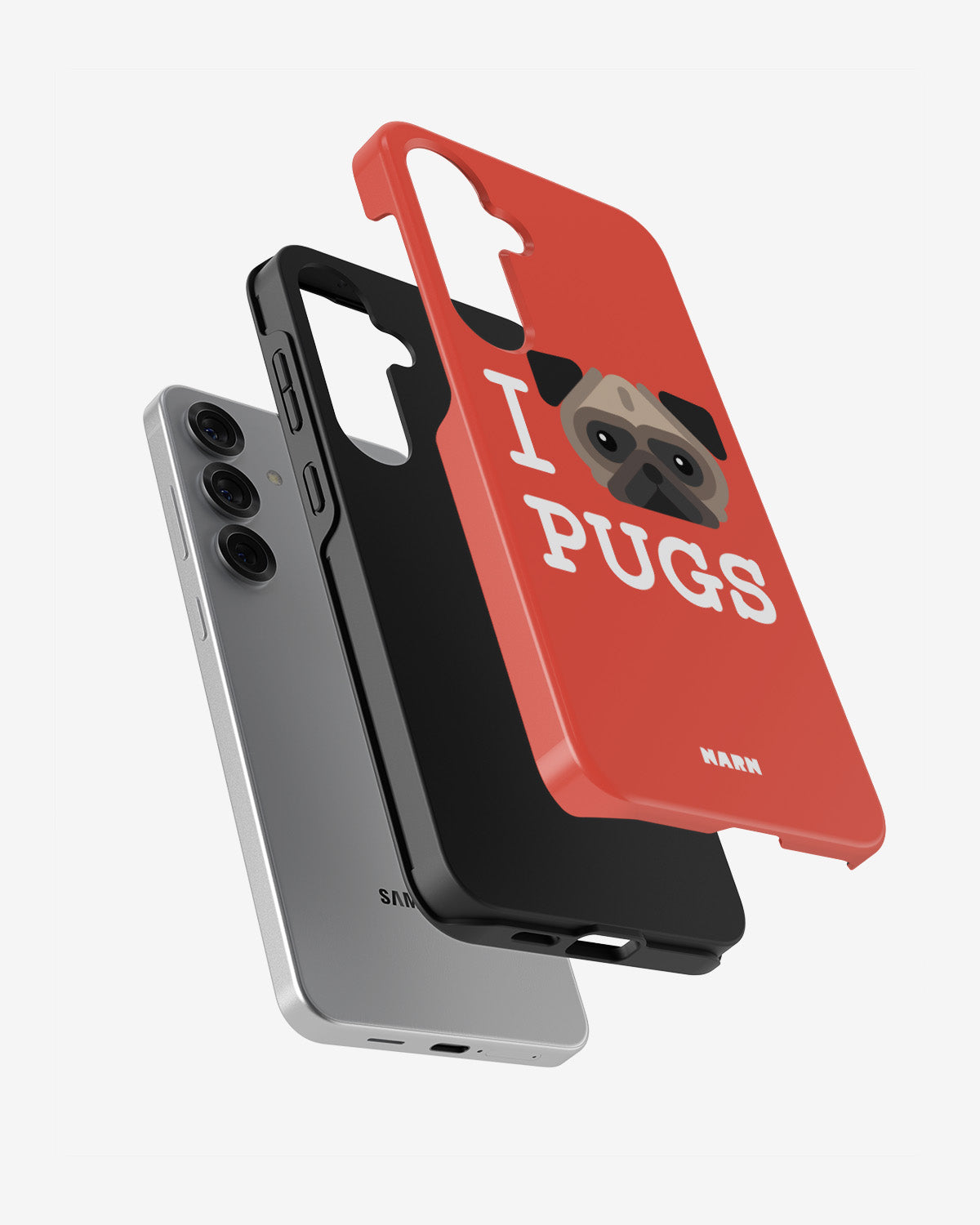 Samsung Galaxy S24 FE Tough Case – I Love Pugs - View 2