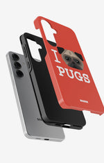 Samsung Galaxy S24 FE Tough Case – I Love Pugs - View 2