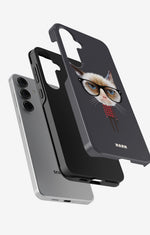 Samsung Galaxy S24 FE Tough Case – Hipster Cat - View 2