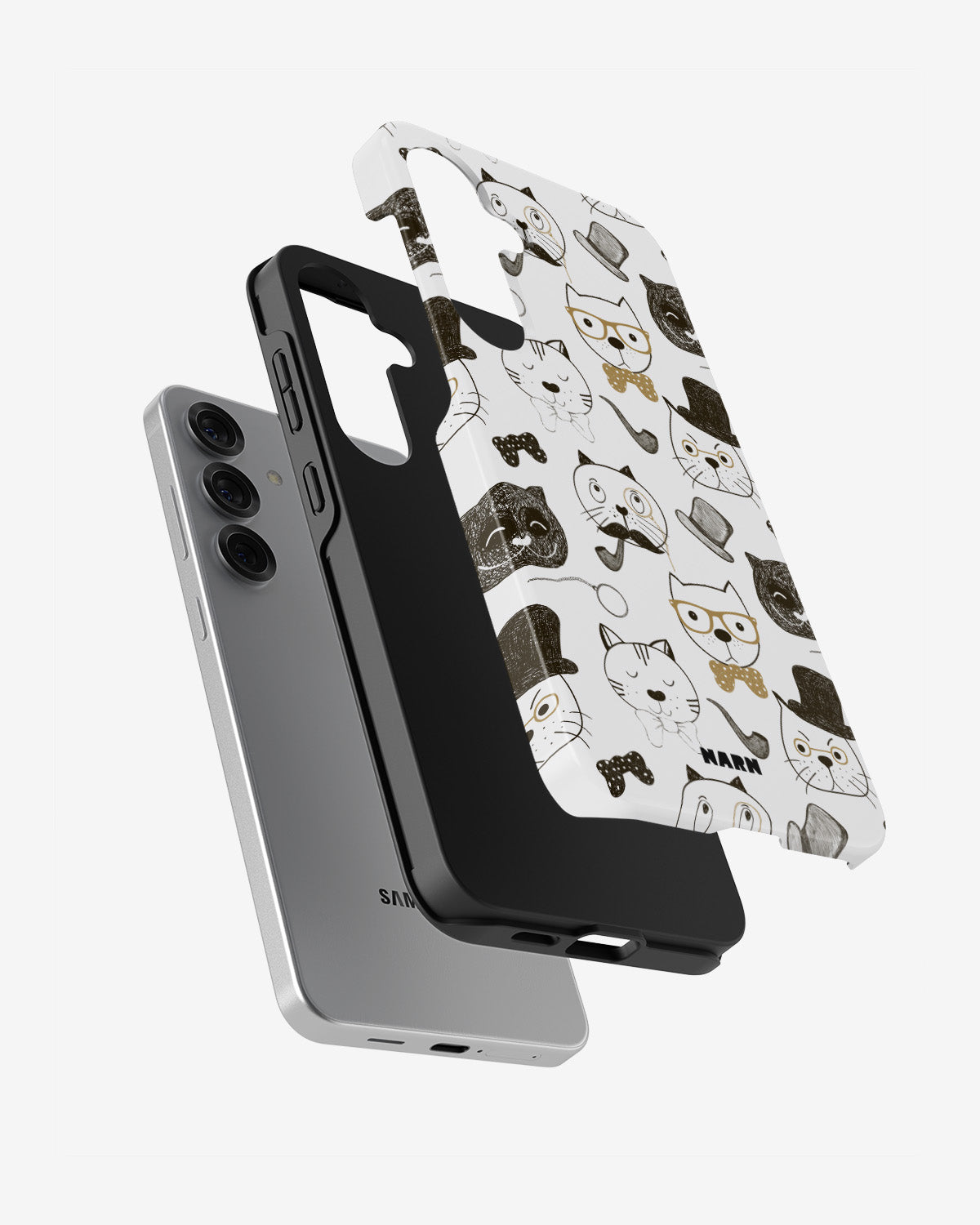 Samsung Galaxy S24 FE Tough Case – Cartoon Cats - View 2