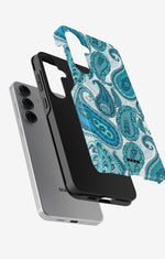 Samsung Galaxy S24 FE Tough Case – Turquoise Paisley - View 2