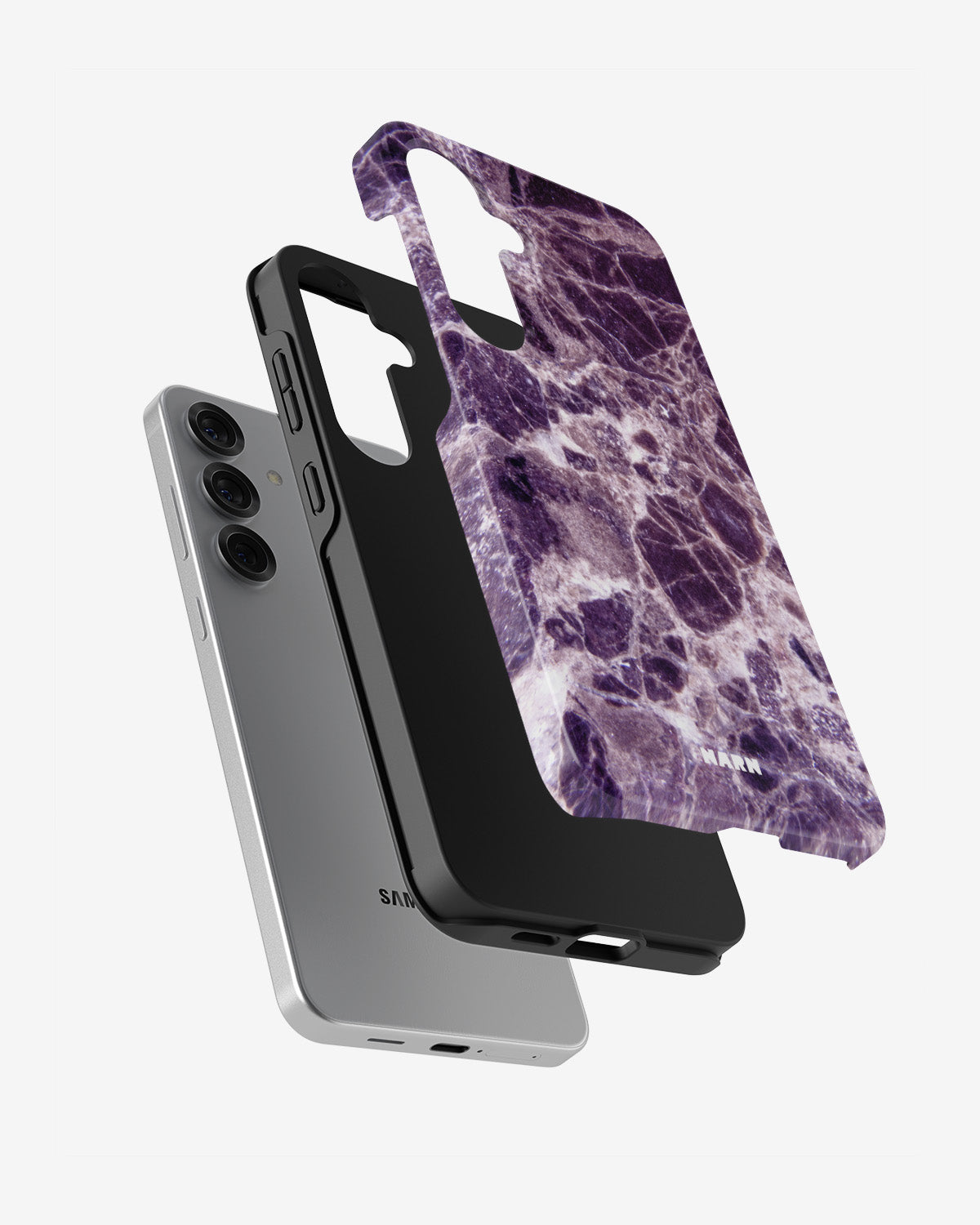 Samsung Galaxy S24 FE Tough Case – Purple Marble - View 2