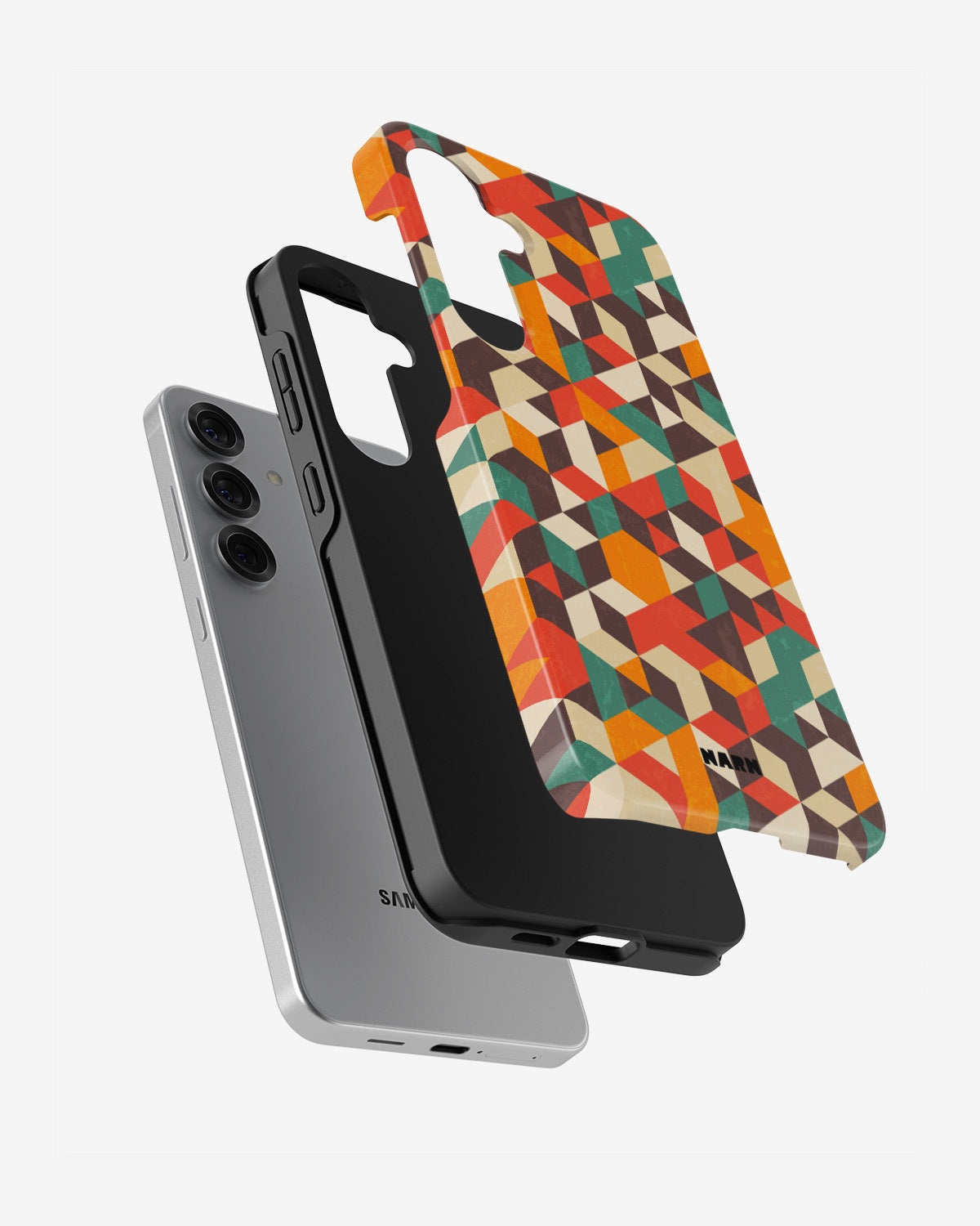 Samsung Galaxy S24 FE Tough Case – Retro Geometric - View 2