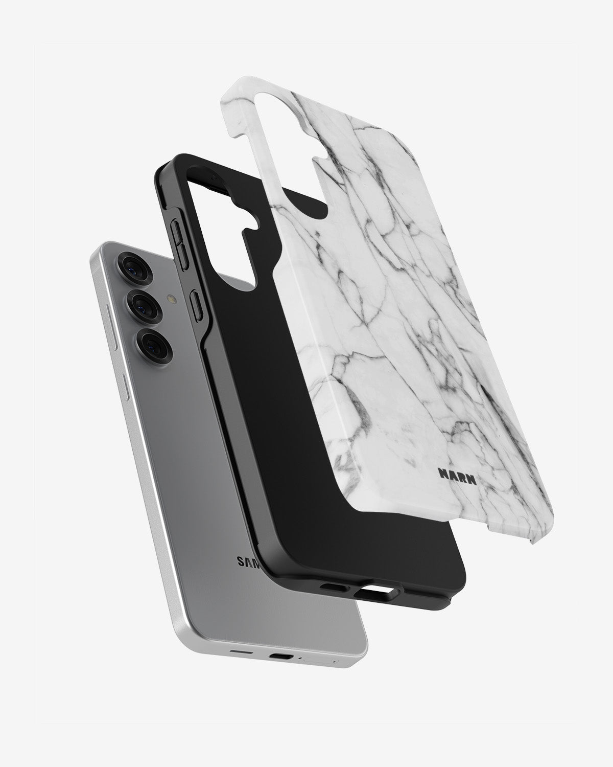 Samsung Galaxy S24 FE Tough Case – Milky Marble - View 2