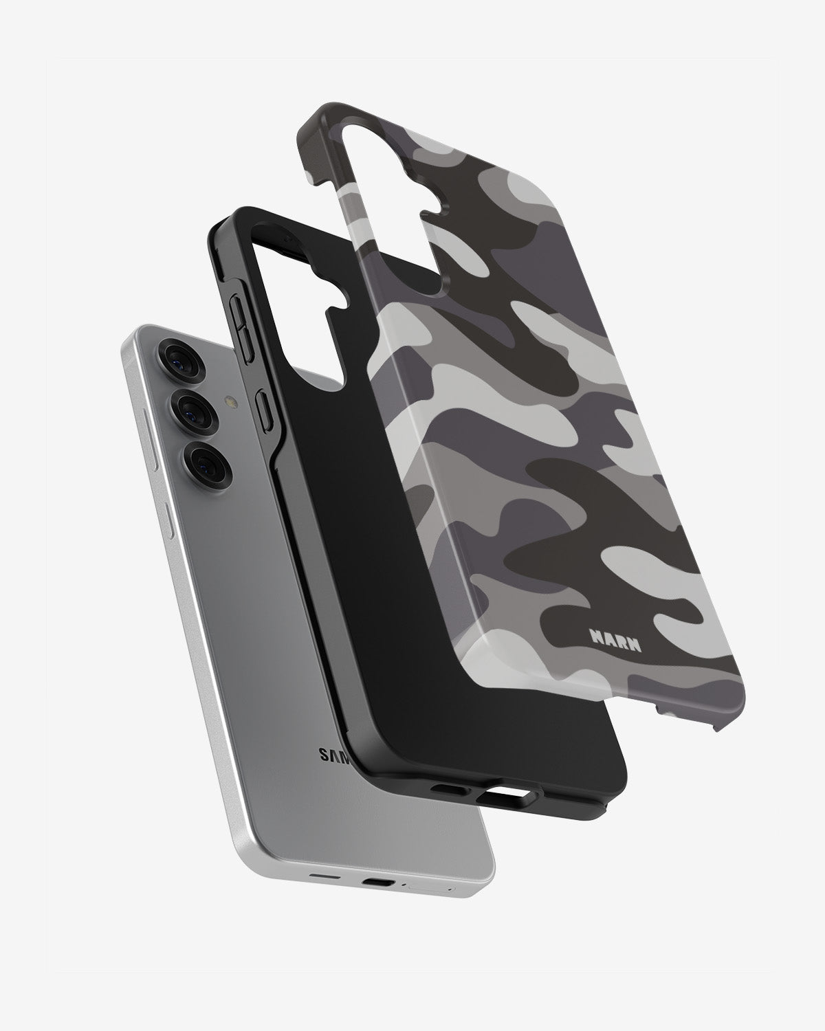 Samsung Galaxy S24 FE Tough Case – Grey Camo - View 2
