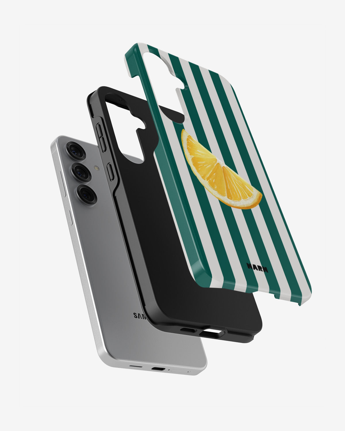 Samsung Galaxy S24 FE Tough Case – Lemon Stripes - View 2