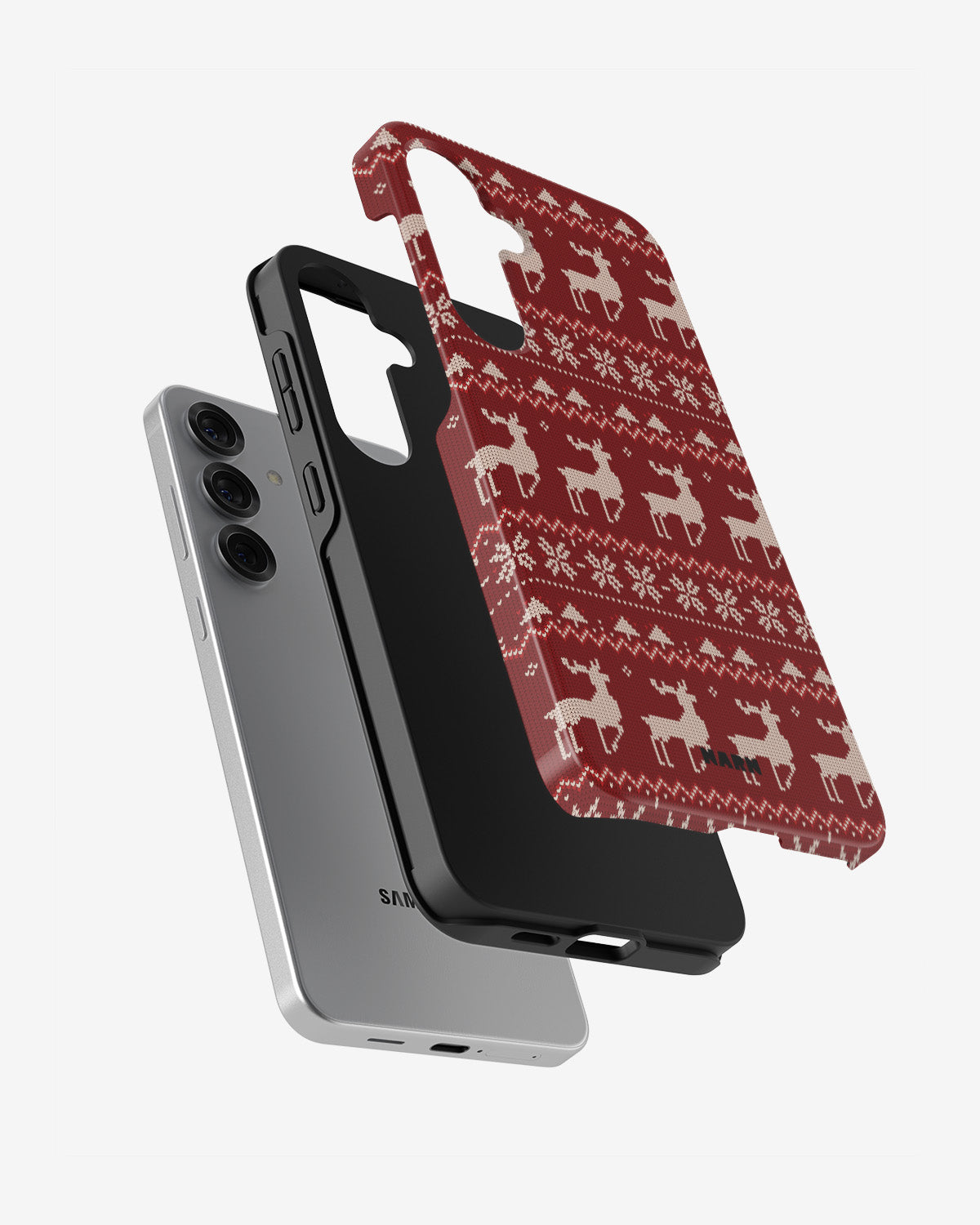 Samsung Galaxy S24 FE Tough Case – Reindeer Knit - View 2