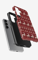 Samsung Galaxy S24 FE Tough Case – Reindeer Knit - View 2