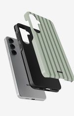 Samsung Galaxy S24 FE Tough Case – Sage Stripes - View 2