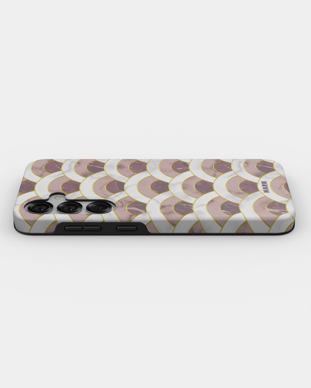 Samsung Galaxy S24 FE Tough Case – Pink Marble Waves - View 3