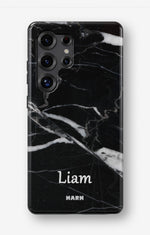 Samsung Galaxy S24 Ultra Tough Case – Custom - Black Marble - View 1