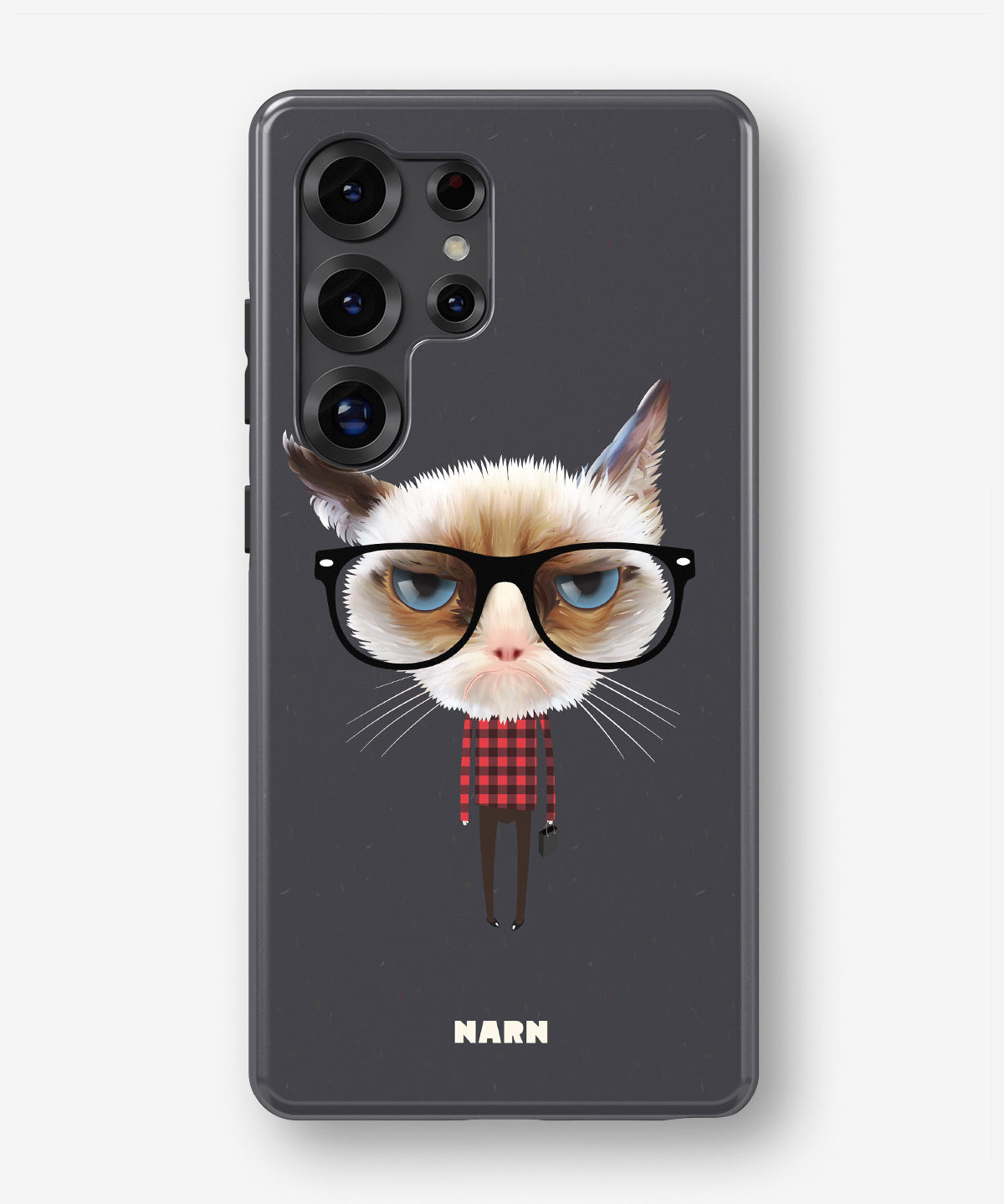 Samsung Galaxy S24 Ultra Tough Case – Hipster Cat - View 1