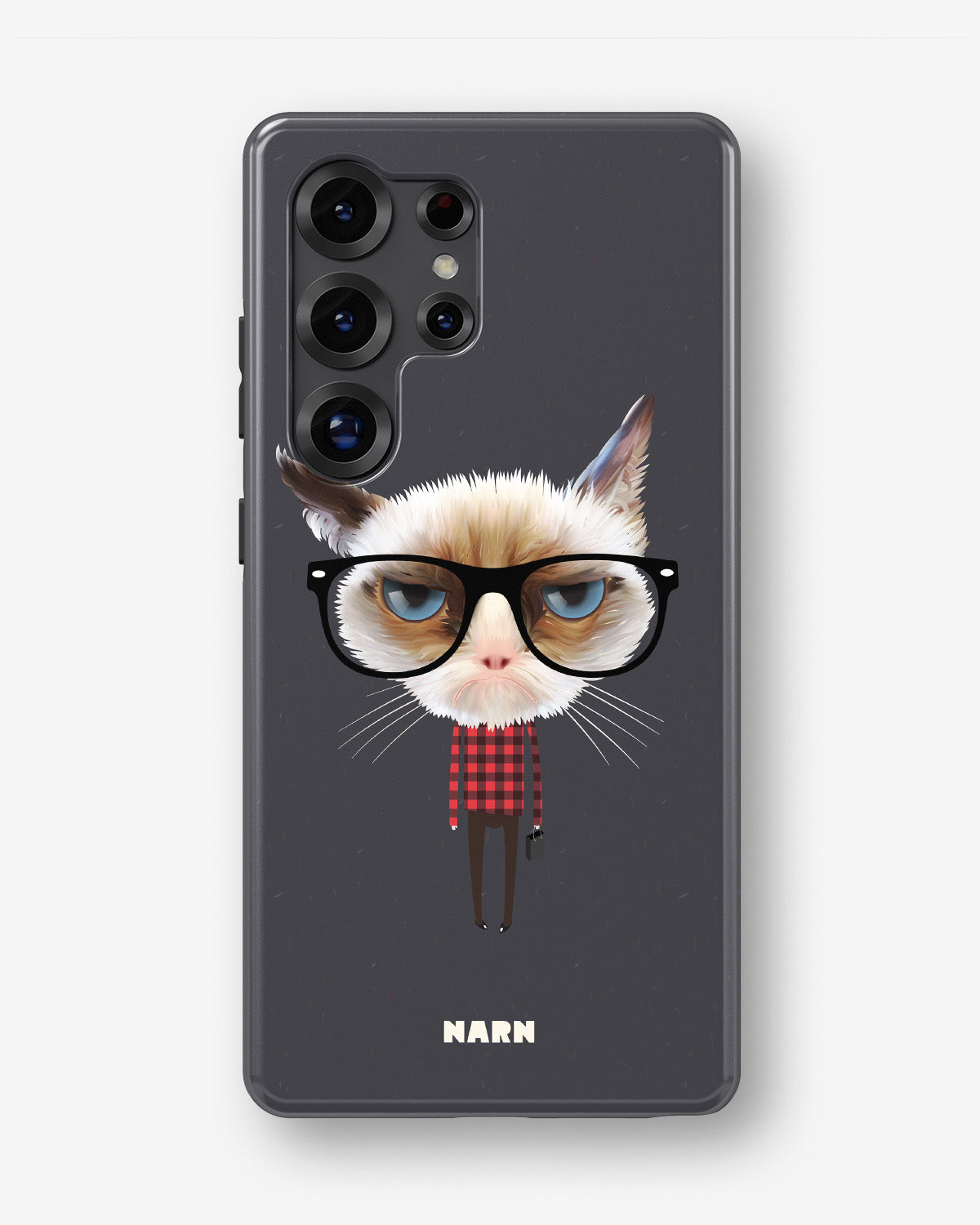 Samsung Galaxy S24 Ultra Tough Case – Hipster Cat - View 1