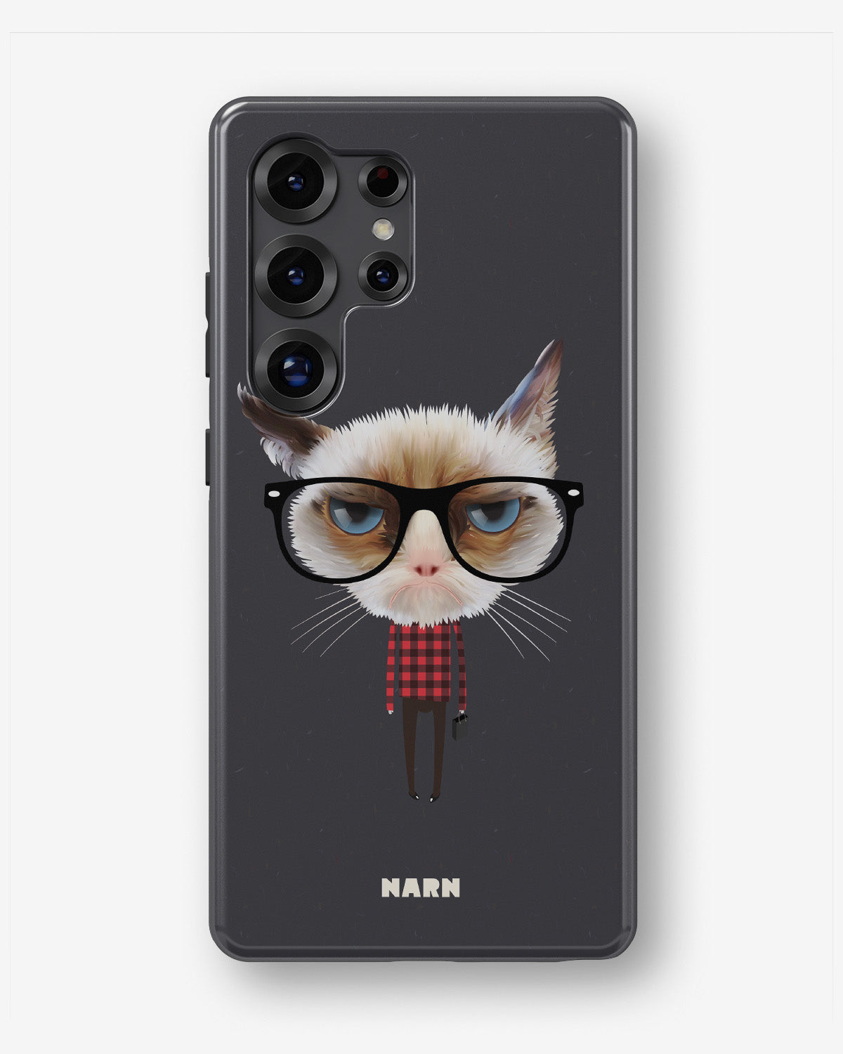 Samsung Galaxy S24 Ultra Tough Case – Hipster Cat - View 1