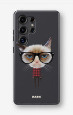 Samsung Galaxy S24 Ultra Tough Case – Hipster Cat - View 1
