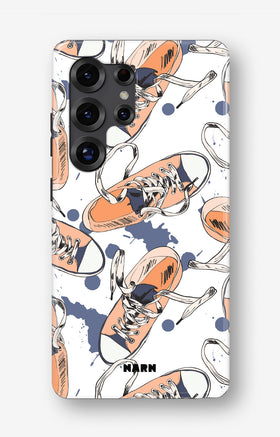 Samsung Galaxy S24 Ultra Tough Case – Apricot Sneakers - View 1