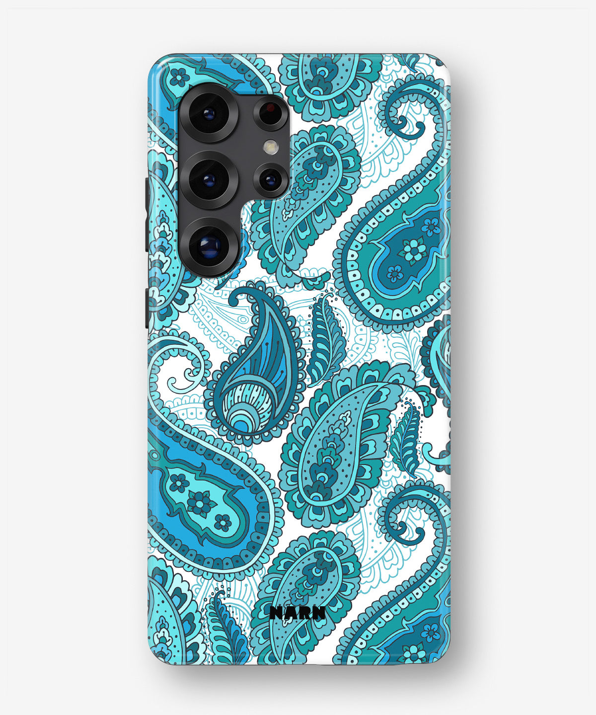 Samsung Galaxy S24 Ultra Tough Case – Turquoise Paisley - View 1