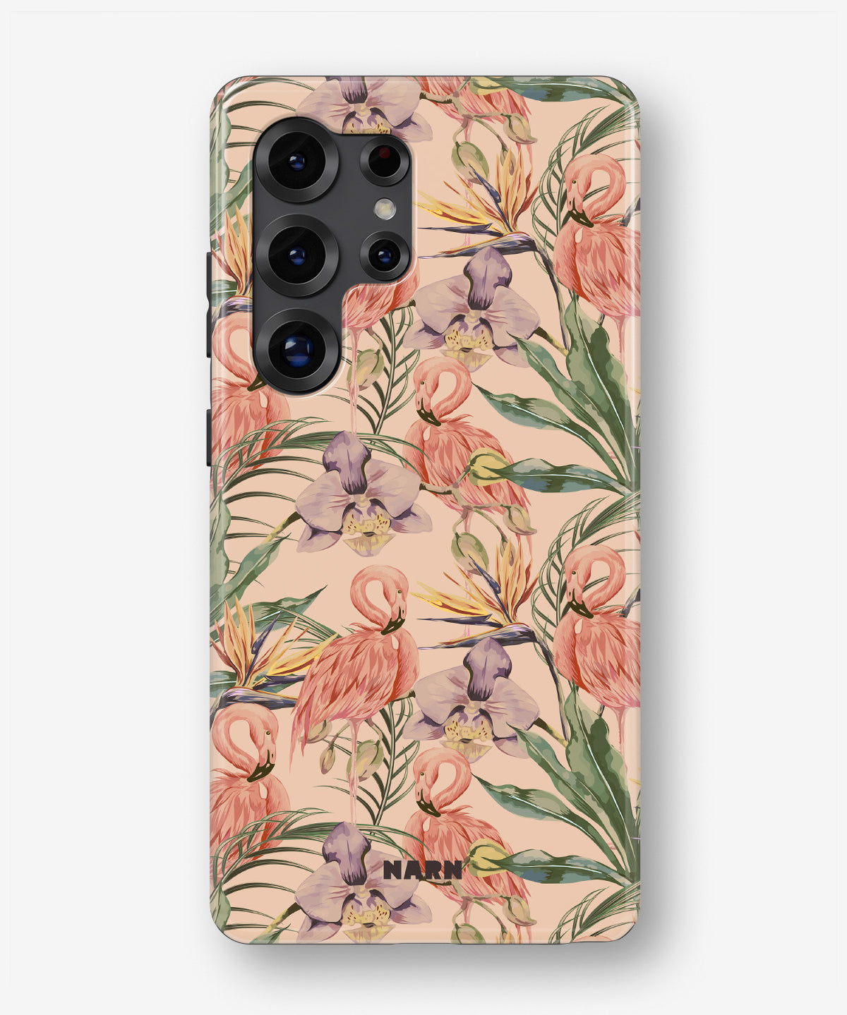 Samsung Galaxy S24 Ultra Tough Case – Flamingos & Flowers - View 1
